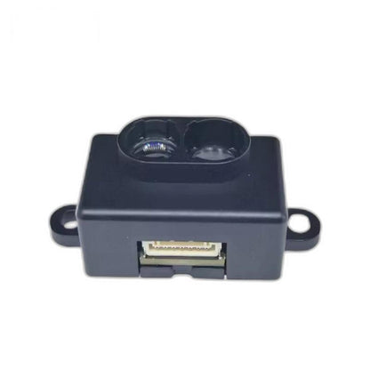MVR3EC LiDAR module top view showing dual-lens housing and board connector port