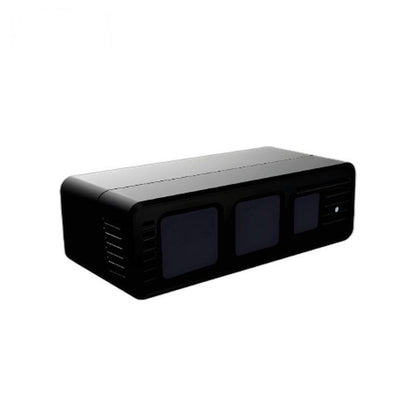 Yunshis S10 DTOF Depth Camera angled front view showing three sensor windows on black housing