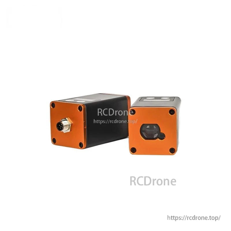 Pair of sensor modules side by side highlighting connector port on one unit and optical window on the other