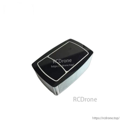 Angled top view of TOFCAM660 depth camera body with RCDrone watermark on white background