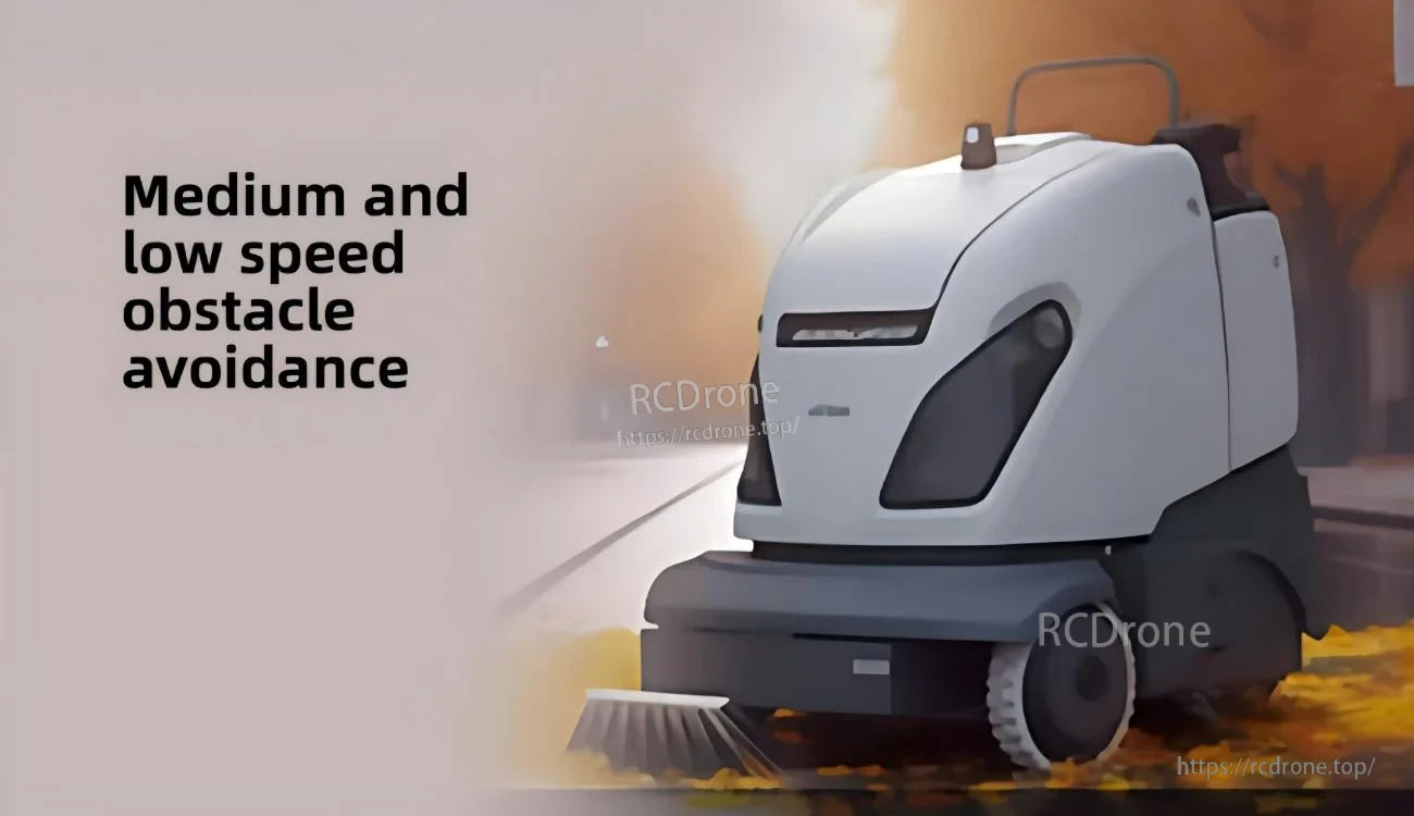 Low-speed obstacle avoidance example with an autonomous cleaning robot, representing robotics navigation use