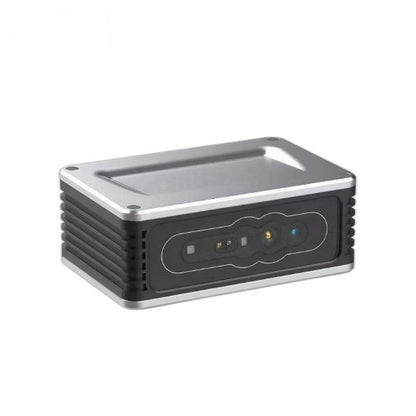 Angled view of Yunshis iHawk100E 3D Depth Camera housing with ribbed sides and front sensor window