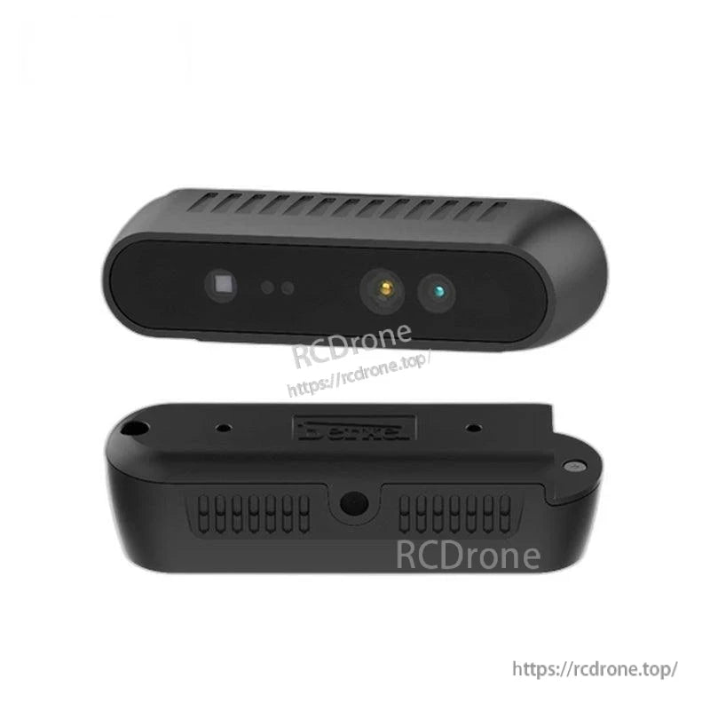 Yunshis iHawk100R / iHawkP100R RGB-D depth camera front and bottom views showing vents and mount holes