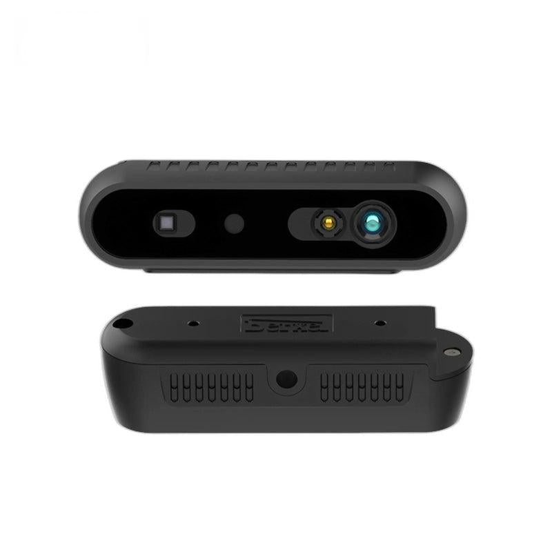 Yunshis iHawk150W 3D depth camera front and rear views, showing sensor face and vented back housing
