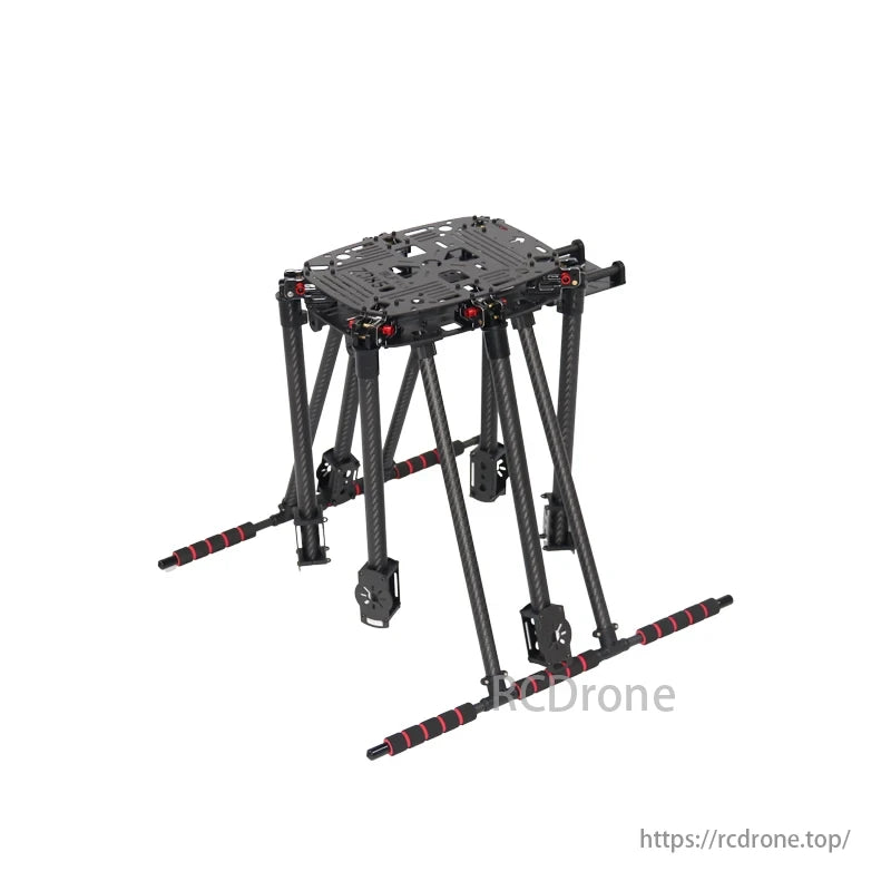 ZD850 Pro FPV Drone Frame, Tripod features double-tube carbon fiber support, capable of bearing forces exceeding 50kg.