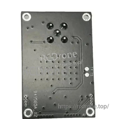 ZED-F9P-01B-01 GNSS Board (u-blox) RTK GPS, Back side of ZED-F9P u-blox RTK GNSS board PCB with four mounting holes, solder pads, and traces