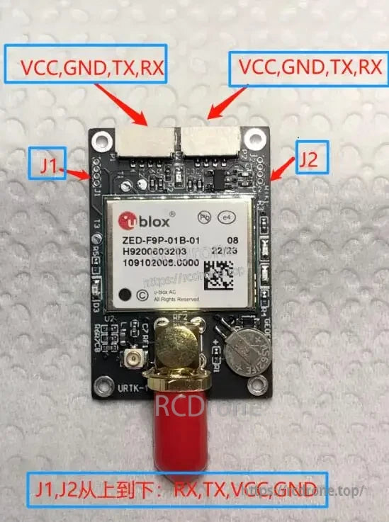 ZED-F9P-01B-01 Excellent GNSS board Works Serial I2C and SPI ESP32 controlling I2C and SPI UM980