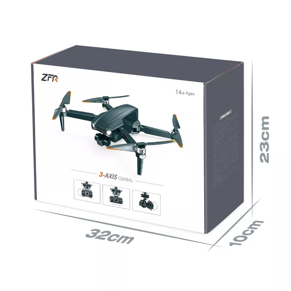 ZFR F186 Drone With 4K HD Dual Camera 3-Axis Gimbal 4Km Brushless Motor 5G WIFI GPS Quadcopter Professional Camera Drone 32 ZFR F186 Drone, ZT 14+Ages 1 AXIS GIMBAL AOCX