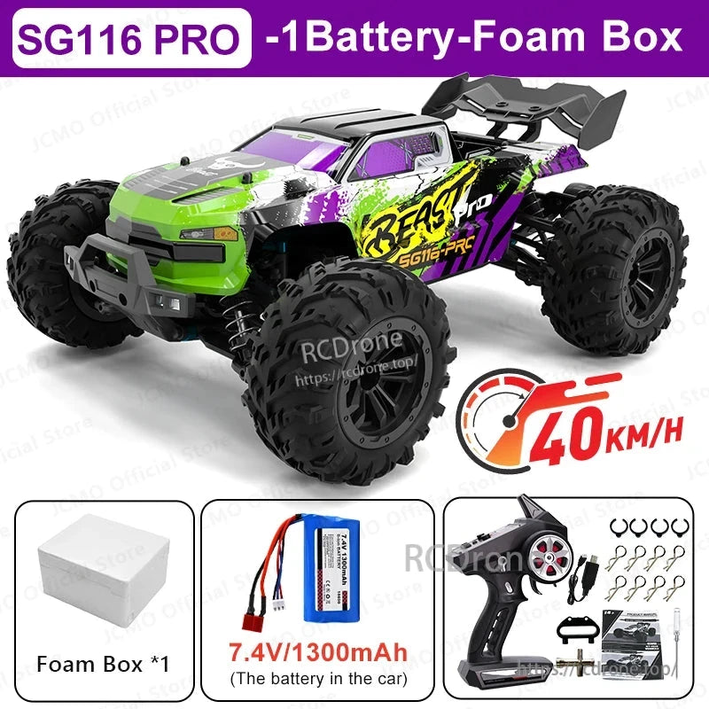 ZLL SG116 Pro/Max RC Car 1:16 4WD Off‑Road, MAX 80km/h Brushless ZLL SG116 Pro/Max RC Car 1:16 4WD Off‑Road, MAX 80km/h Brushless