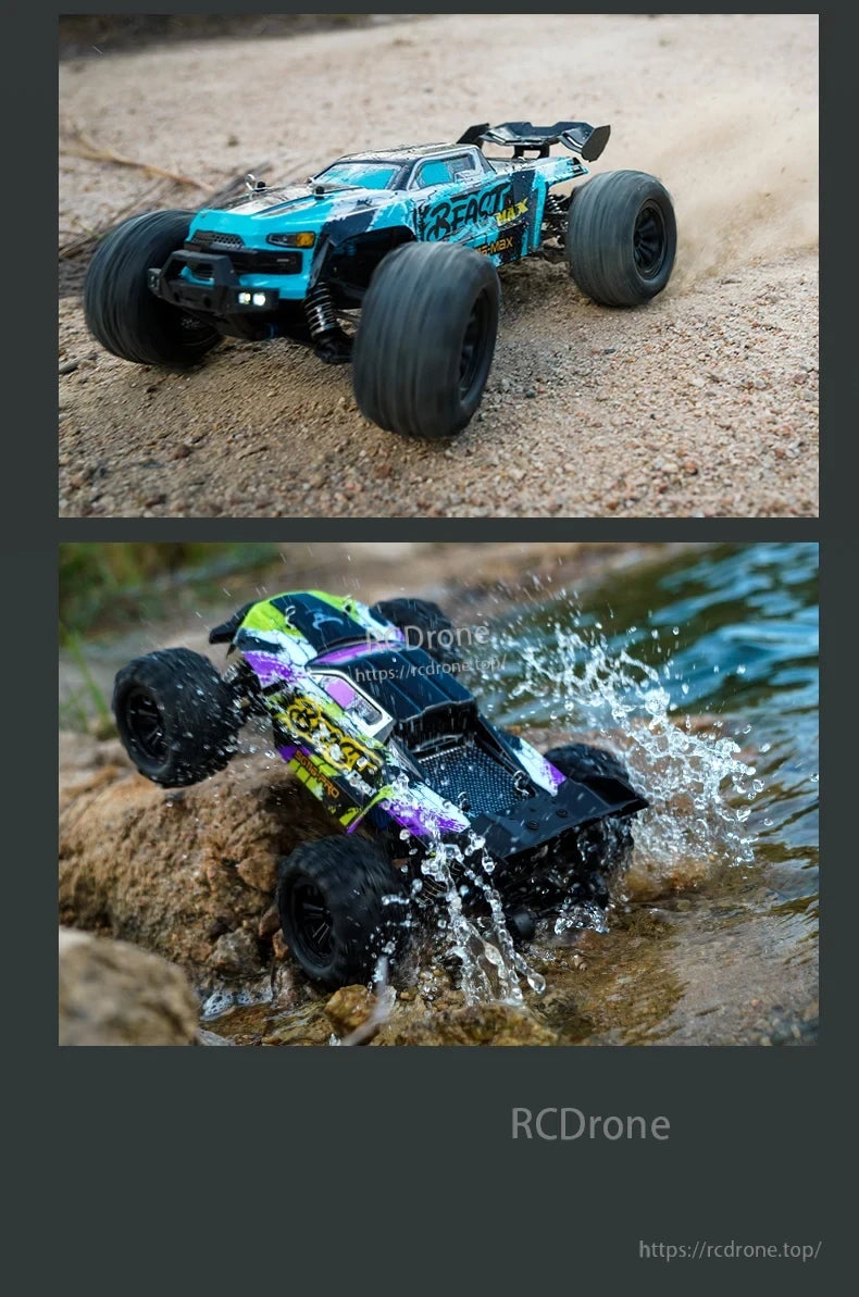 ZLL SG116 Pro/Max RC Car, RC car with 1:16 scale, 4WD off-road capability, brushless motor, LED lights, and 2.4G remote control.