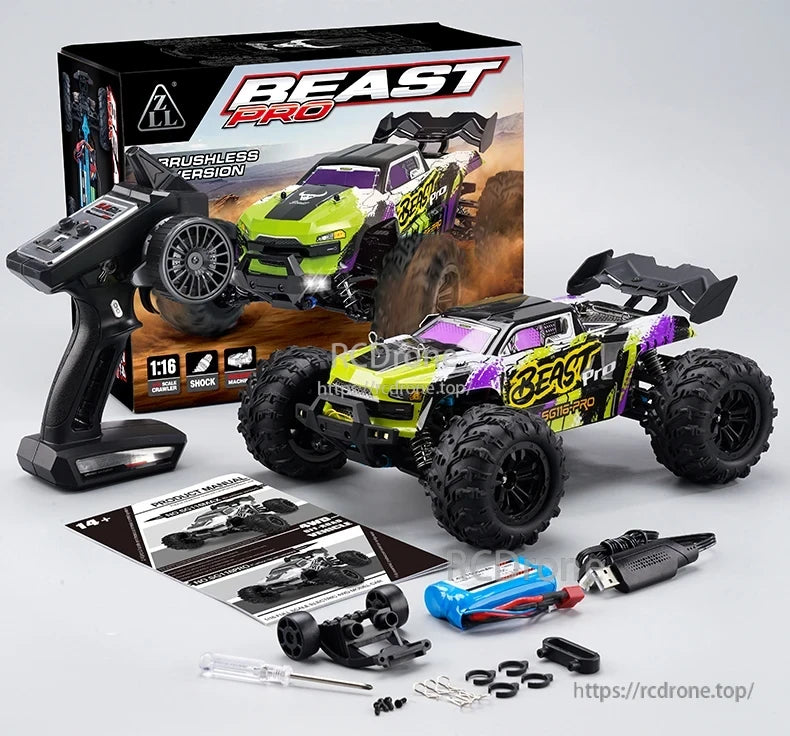 ZLL SG116 Pro/Max RC Car, ZLL Beast Pro RC Car 1:16 Brushless Version with Remote and Accessories