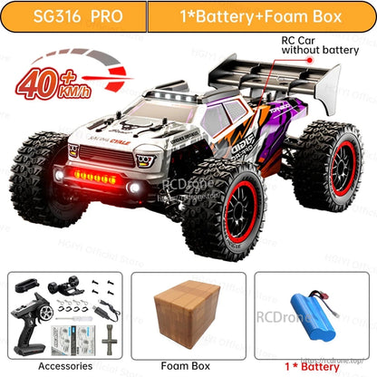 ZLL SG316 MAX/PRO 1:16 4WD Rc Car, 80KM/H Brushless or 40KM/H Brushed, LED, Metal Drivetrain, 2.4G, RTR Off-Road