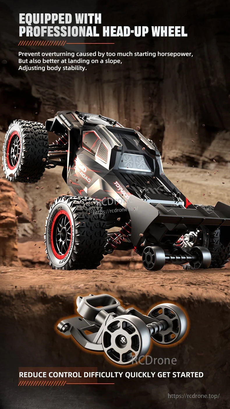 ZLL SG316 MAX/PRO 1:16 4WD Rc Car, Professional head-up wheel prevents overturning, improves slope landing stability, reduces control difficulty, and enables quick start.