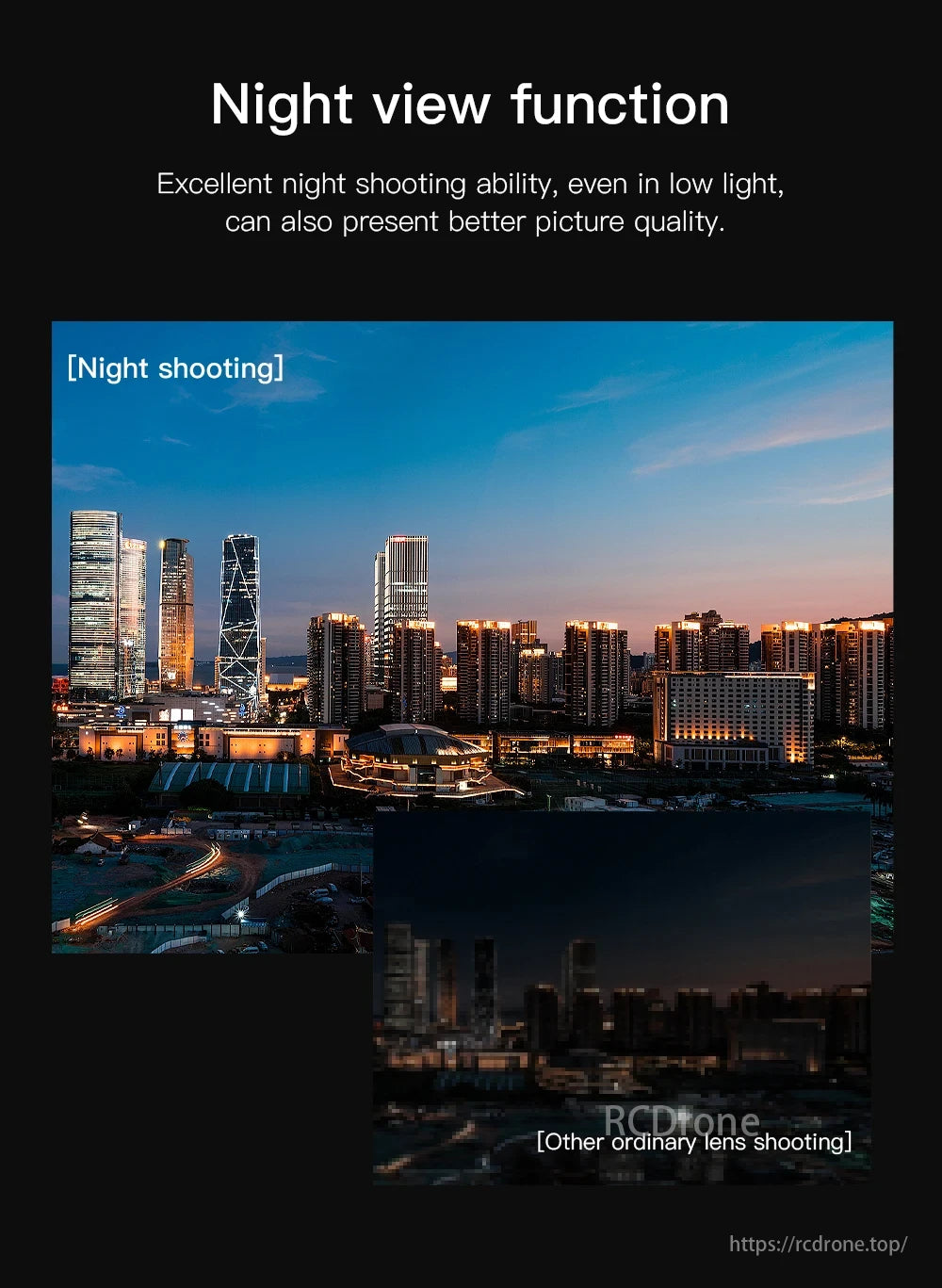 ZLL SG909 MAX GPS Drone, Night view function excels in low light, offering superior picture quality.