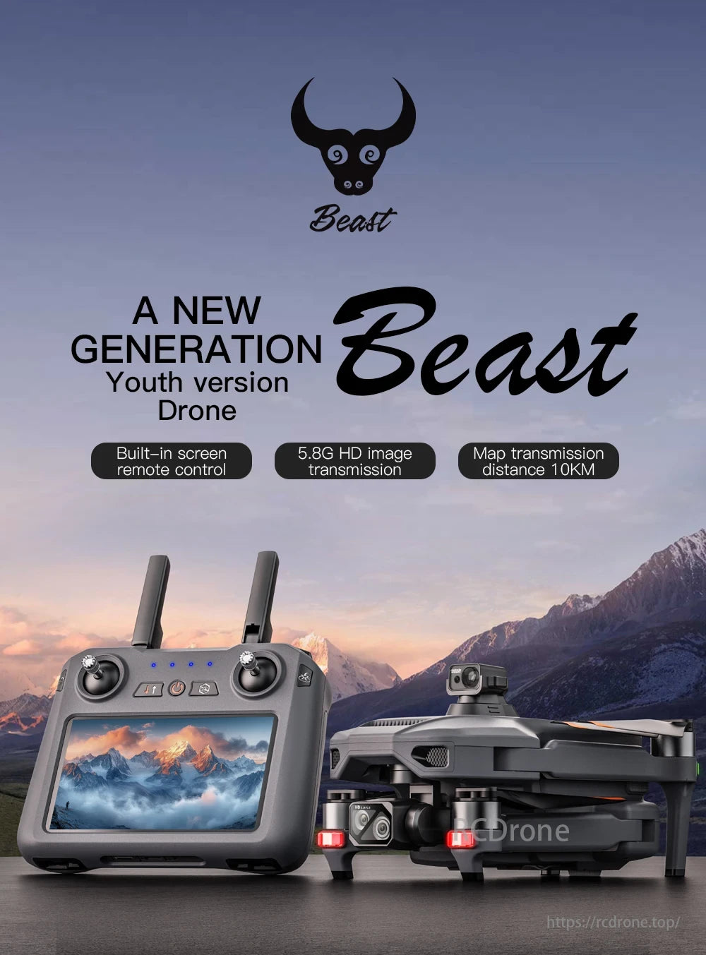 ZLL SG909 MAX GPS Drone, Beast: New generation youth drone with built-in screen, HD image transmission.