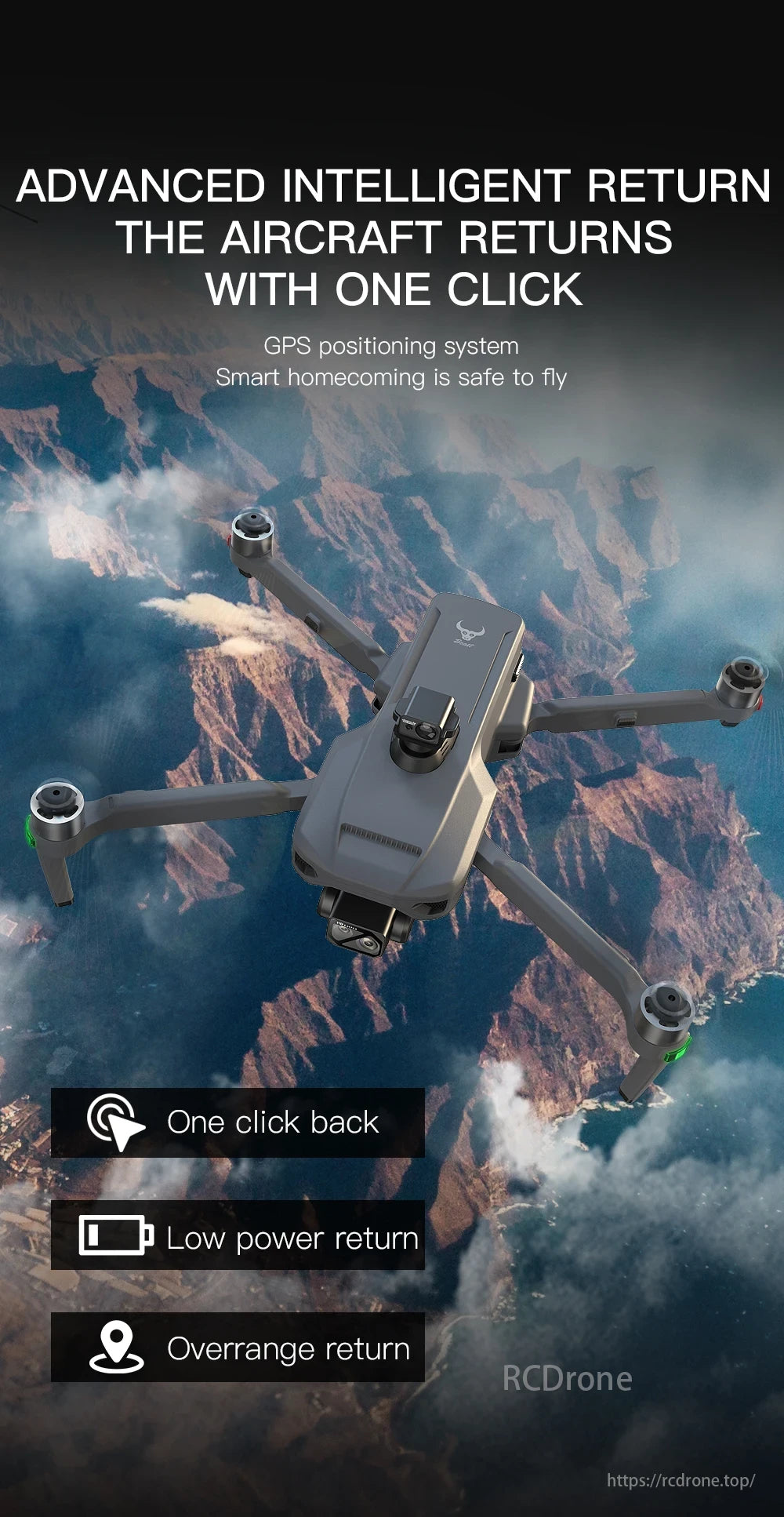 ZLL SG909 MAX GPS Drone, Advanced intelligent return. Aircraft returns with one click. GPS positioning system ensures safe flight.