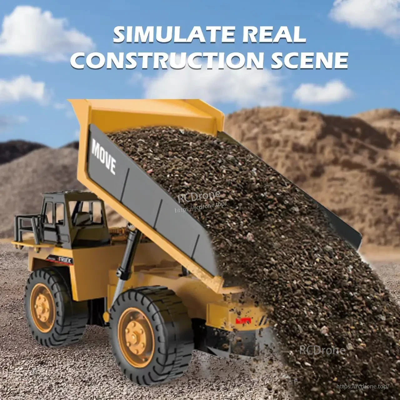 ZWN 1/16 Alloy Excavator, The 714A Rc Excavator has 680° console rotation, digging, and a one-key feature for presentation and acceleration.