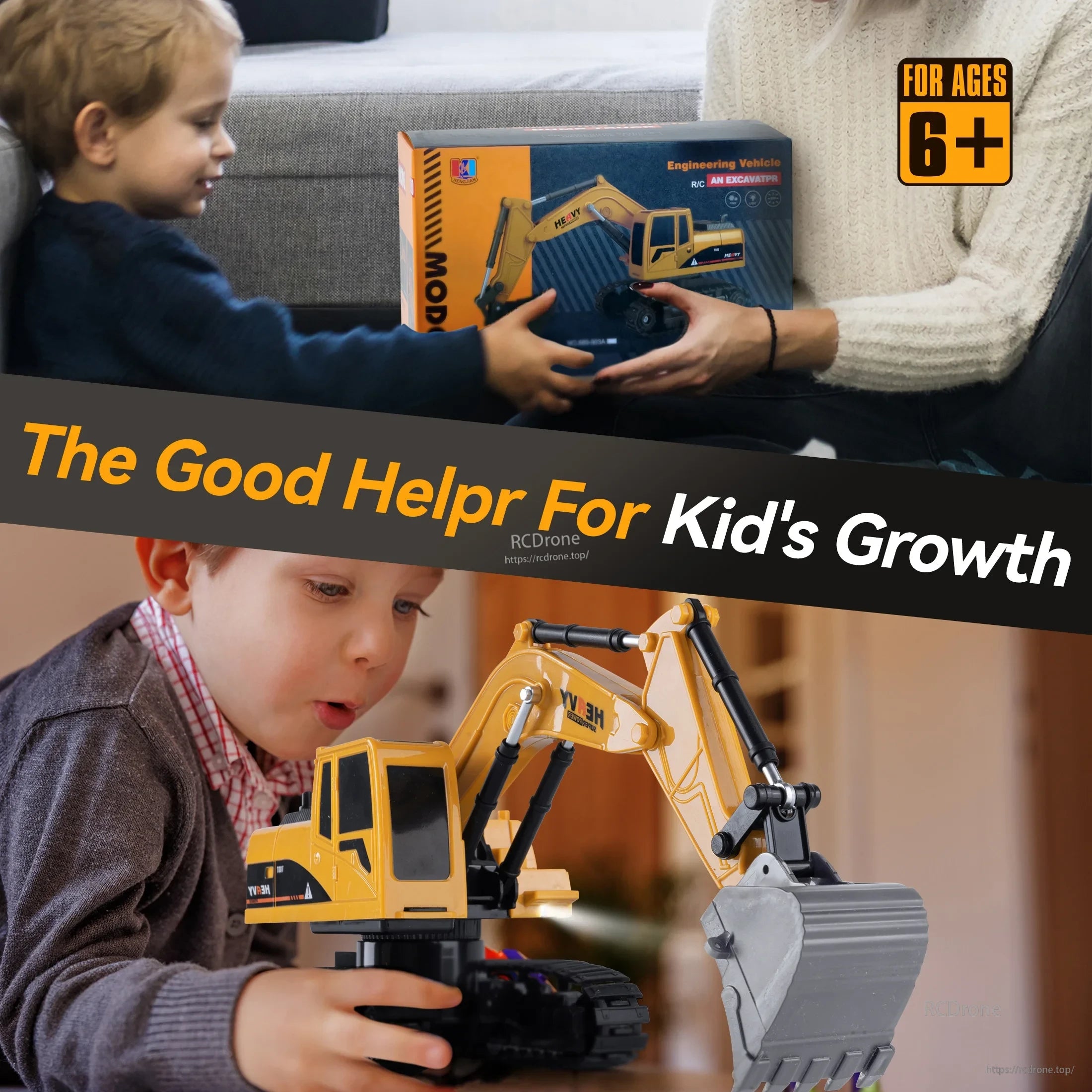 ZWN 1/16 Alloy Excavator, Alloy excavator toy for kids 6+ encourages growth and interest in engineering through realistic vehicle modeling.