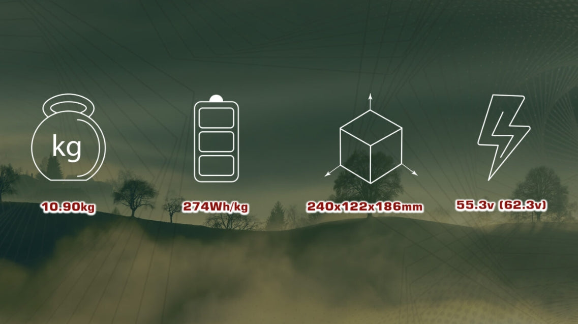 ZYE Ultra HV Battery, Batteries have a continuous discharge rate of 162A at 3C and a peak discharge rate of 270A at 5C for high current output.