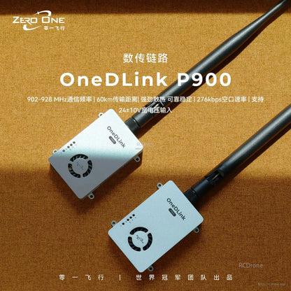 ZeroOne OneDLink P900/P840 Data & Video Link for Drone Telemetry, 60km, up to 276/345kbps