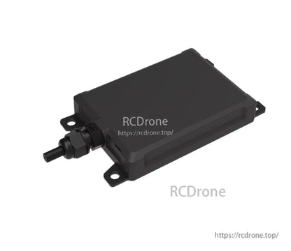 ZeroOne OneRadar R82: 80GHz FMCW UAV obstacle avoidance sensor, 0.2–80m range, IP66-rated, compact with mounting points and connector.