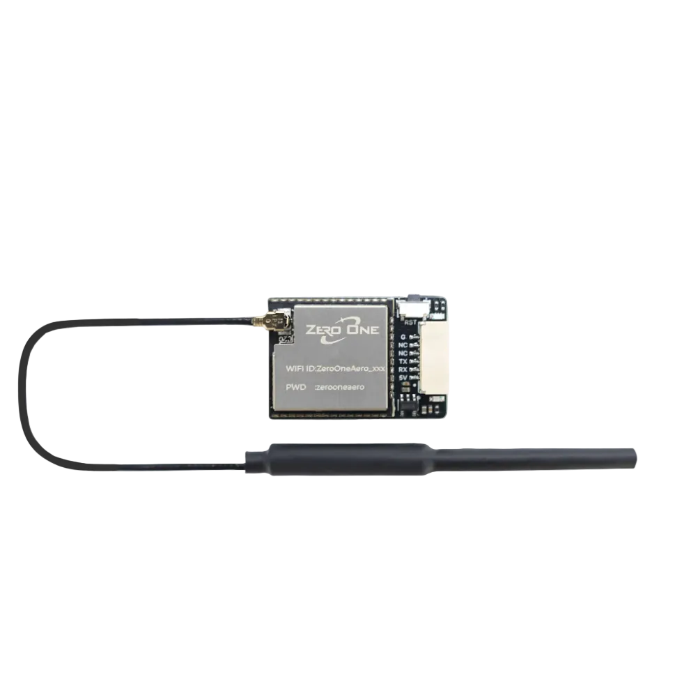 ZeroOne OneWLink WiFi DataLink 2.4G UDP Telemetry, ZeroOne Aero WiFi module: 200m range, 2.4GHz UDP telemetry, APM/PX4 support, 5V powered, with onboard WiFi credentials.