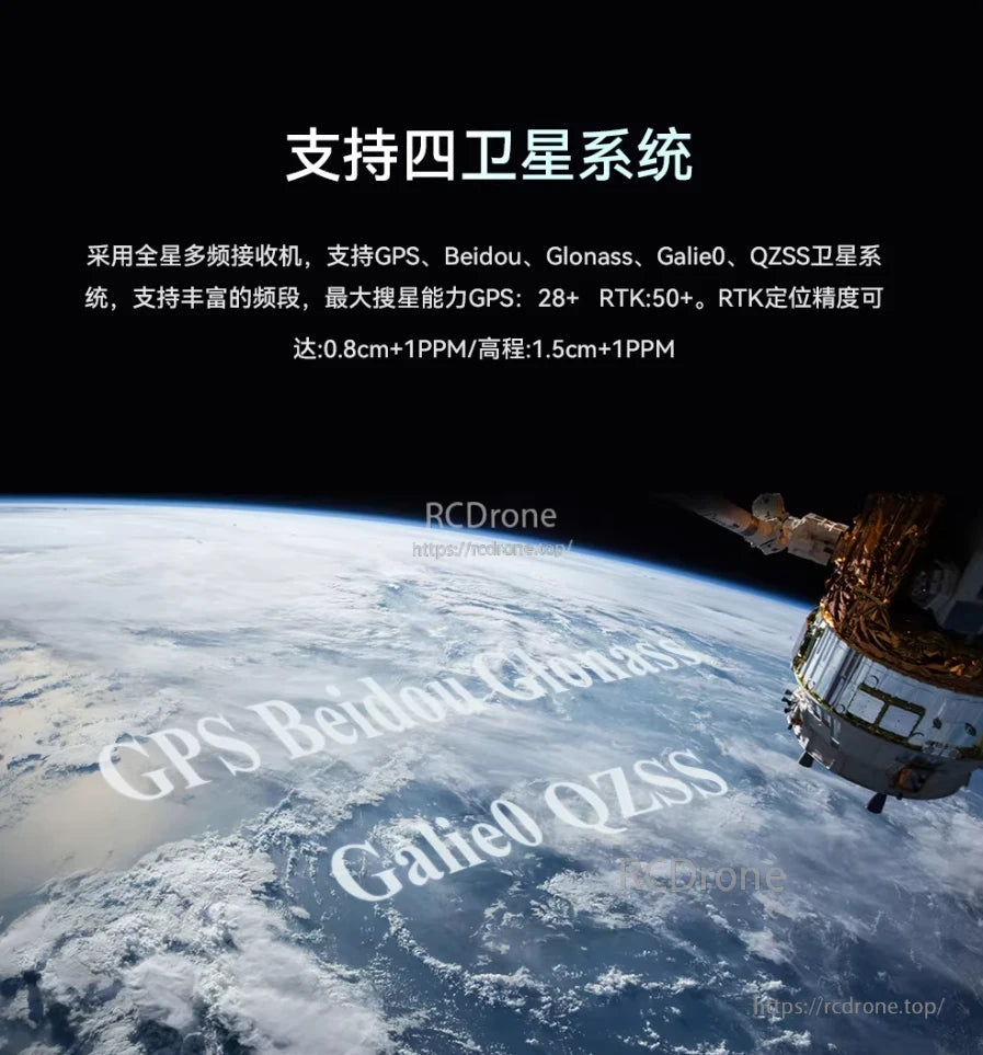 ZeroOne UM982 RTK Heading Module, Multi-frequency GNSS receiver supports 5 systems, tracks 50+ satellites, achieving RTK accuracy of 0.8cm horizontal and 1.5cm vertical.