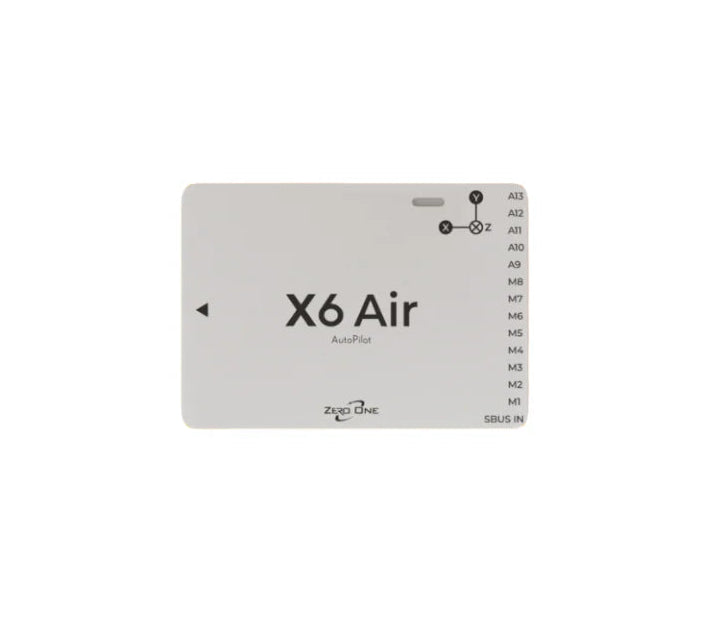 ZeroOne X6 Air flight controller supports ArduPilot/PX4 for Copter, Plane, VTOL, and Rover.