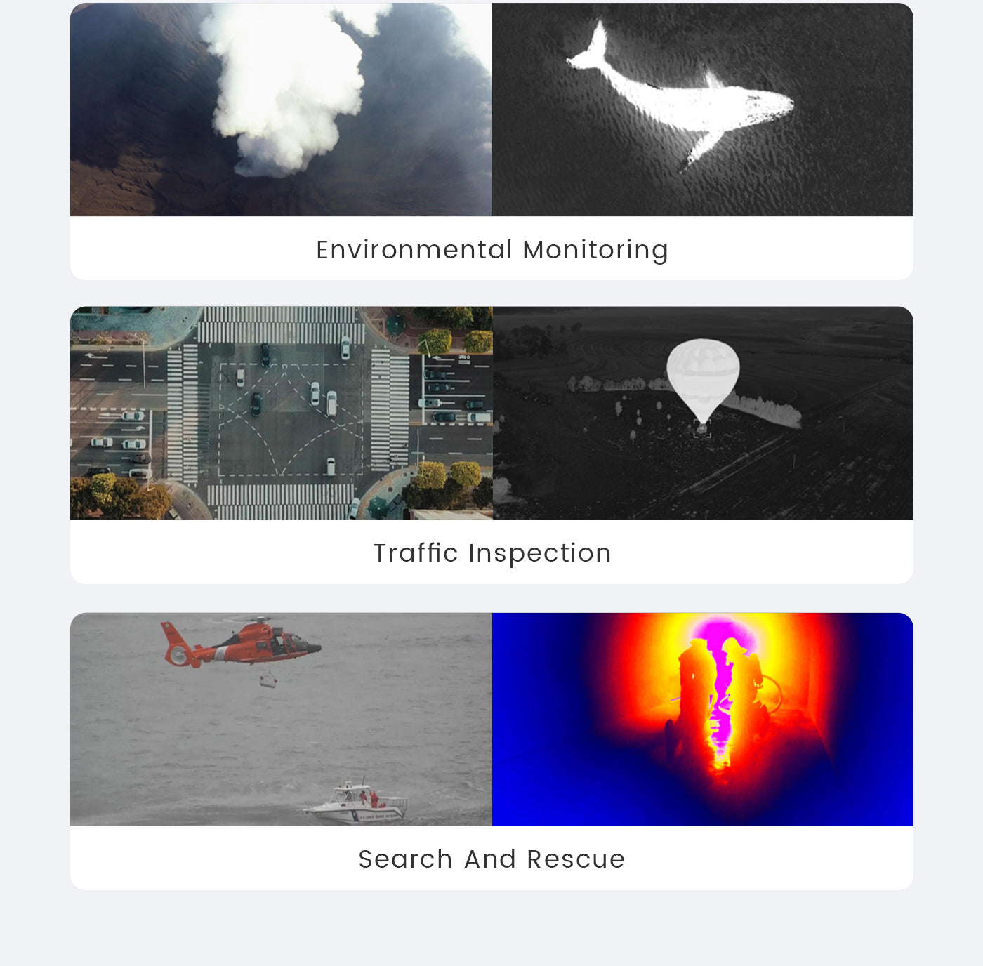 503详情_06 The Zingto INYYO 503 Gimbal offers a comprehensive solution for environmental monitoring, traffic inspection, and search and rescue operations.