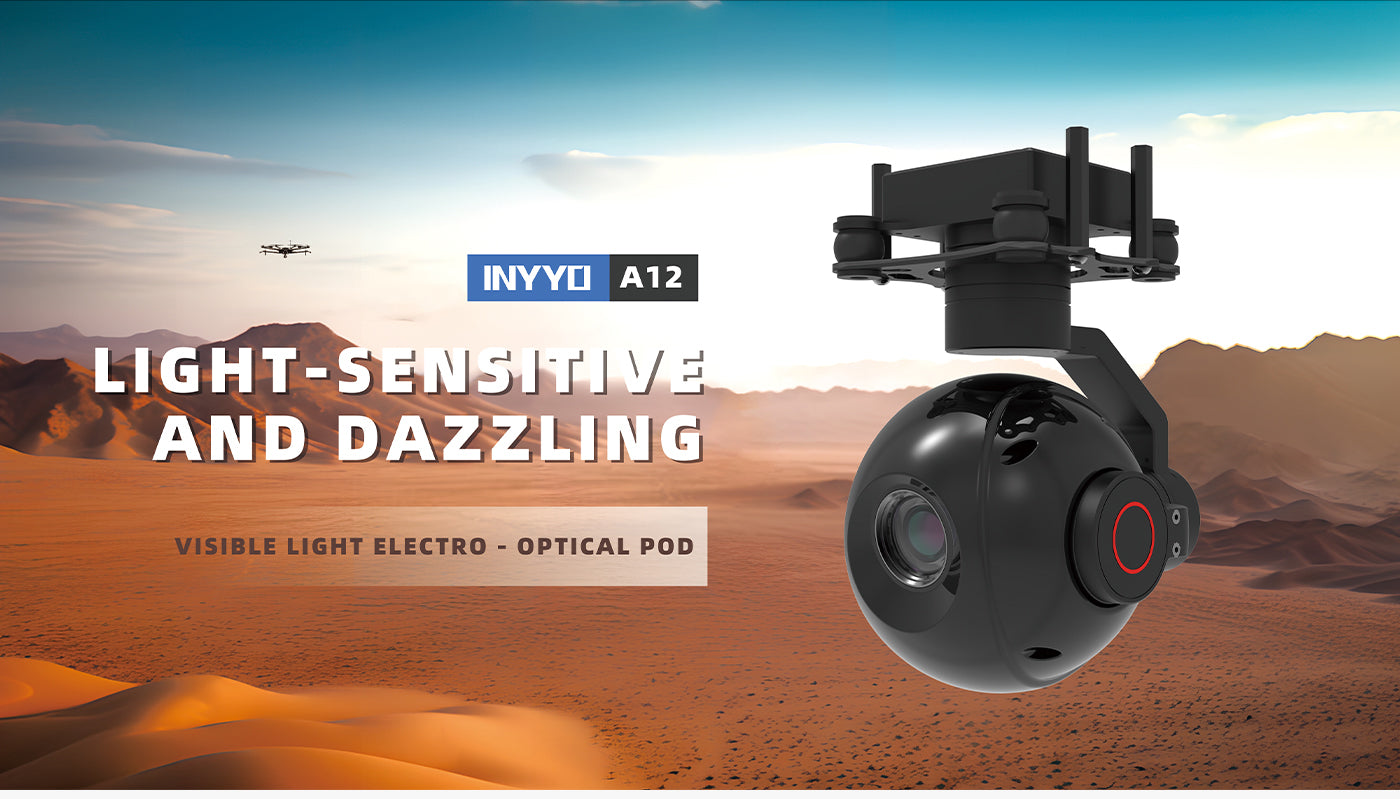 Zingto INYYO A12 Gimbal, An Yoyo A12 gimbal offers smooth video recording with gyro stabilization, LED indicator, and electro-optical pod tech for clear footage.