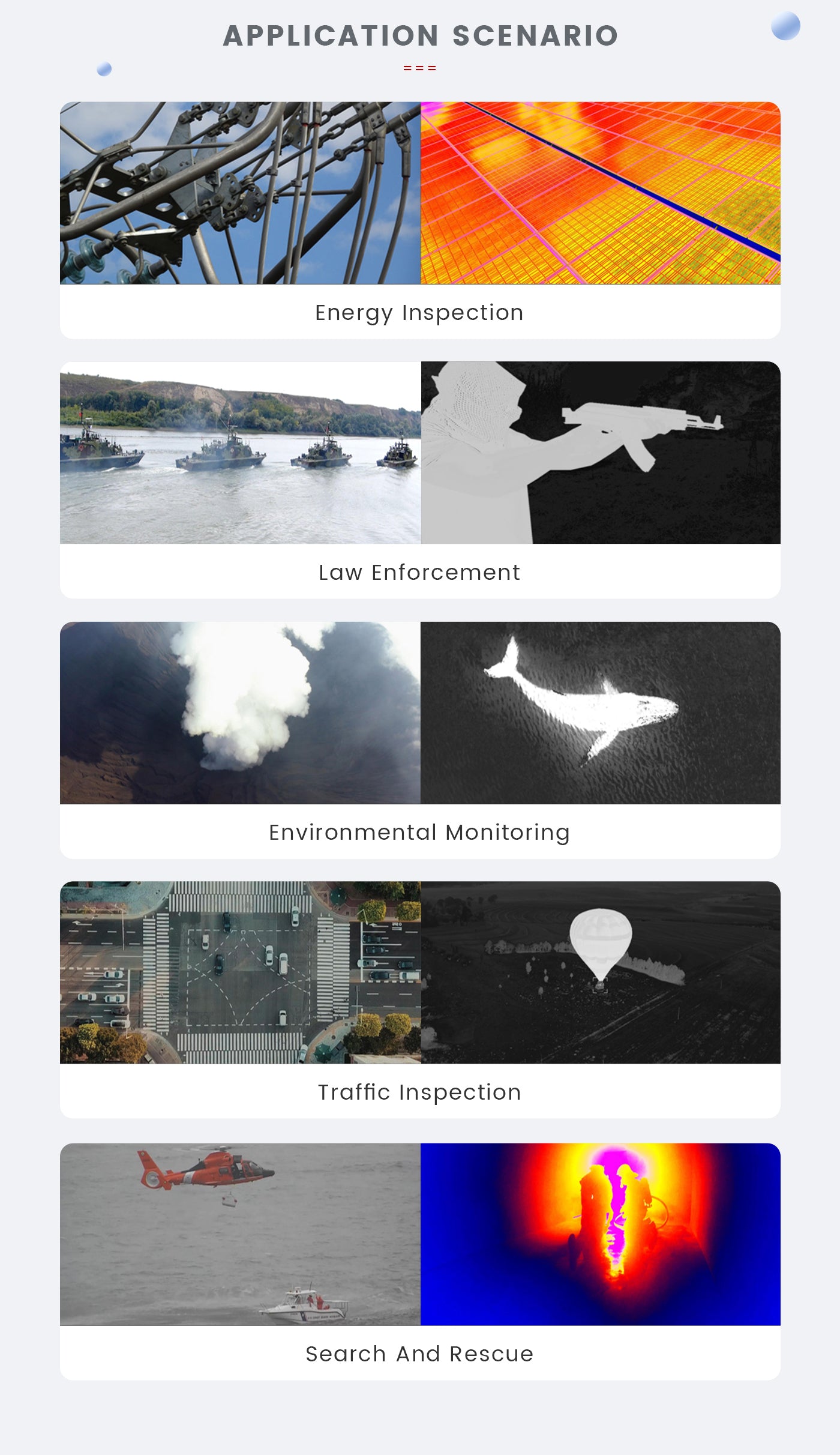 7 Zingto INYYO A12 Gimbal, Gimbal stabilizer for various scenarios including energy inspection, law enforcement, environmental monitoring, traffic inspection, and search and rescue.