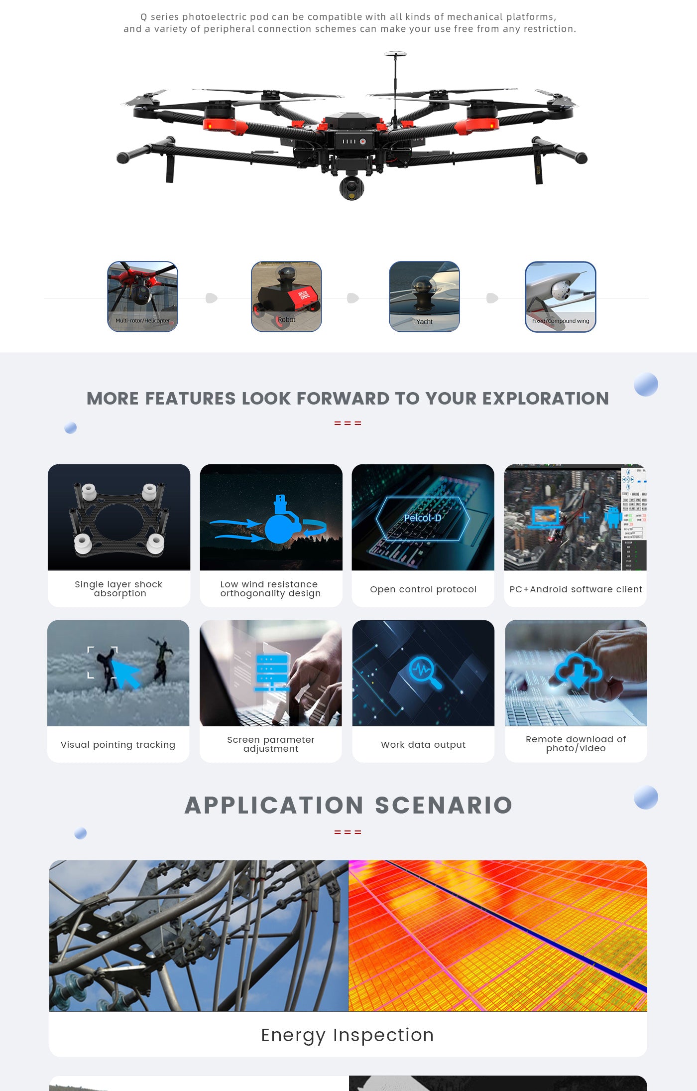 Q02_06 The ZINGTO INYYO Q02 Gimbal Drone Camera features a 4K EO and IR thermal sensor pod, offering flexibility and advanced features.