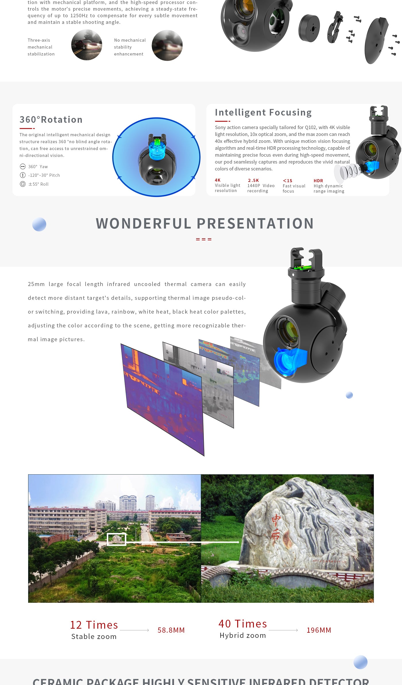 3 The Zingto INYYO Q102 Gimbal offers precise movements, three-axis stabilization, and advanced features for Sony action cameras with 4K resolution.