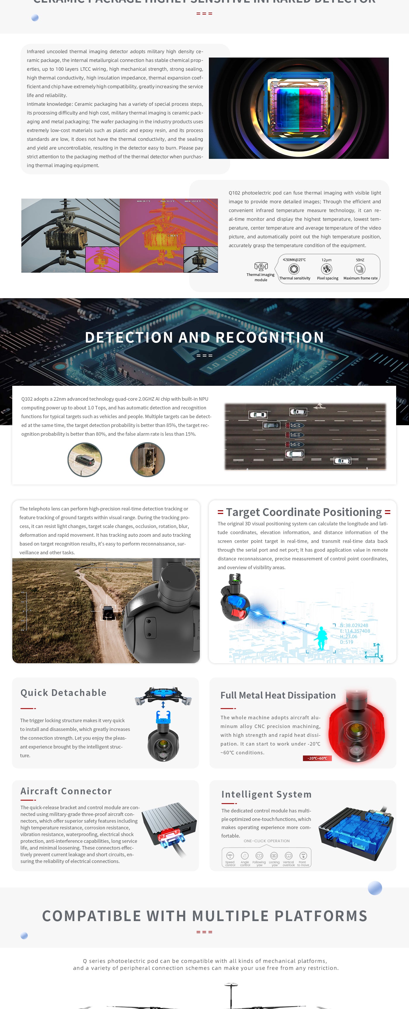 4 Zingto INYYO Q102 Gimbal, The Zingto Q102 Gimbal uses a military-grade ceramic packaging for stable chemical properties, mechanical strength, and high thermal conductivity.