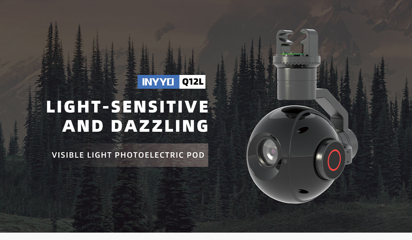 1 The Zingto INYYO Q12L drone camera gimbal features a light-sensitive photodiode and visible light for excellent image quality.