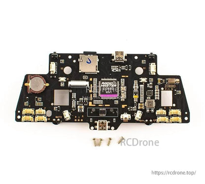 Zorro main board replacement PCB shown top-side with components, ports and included mounting screws