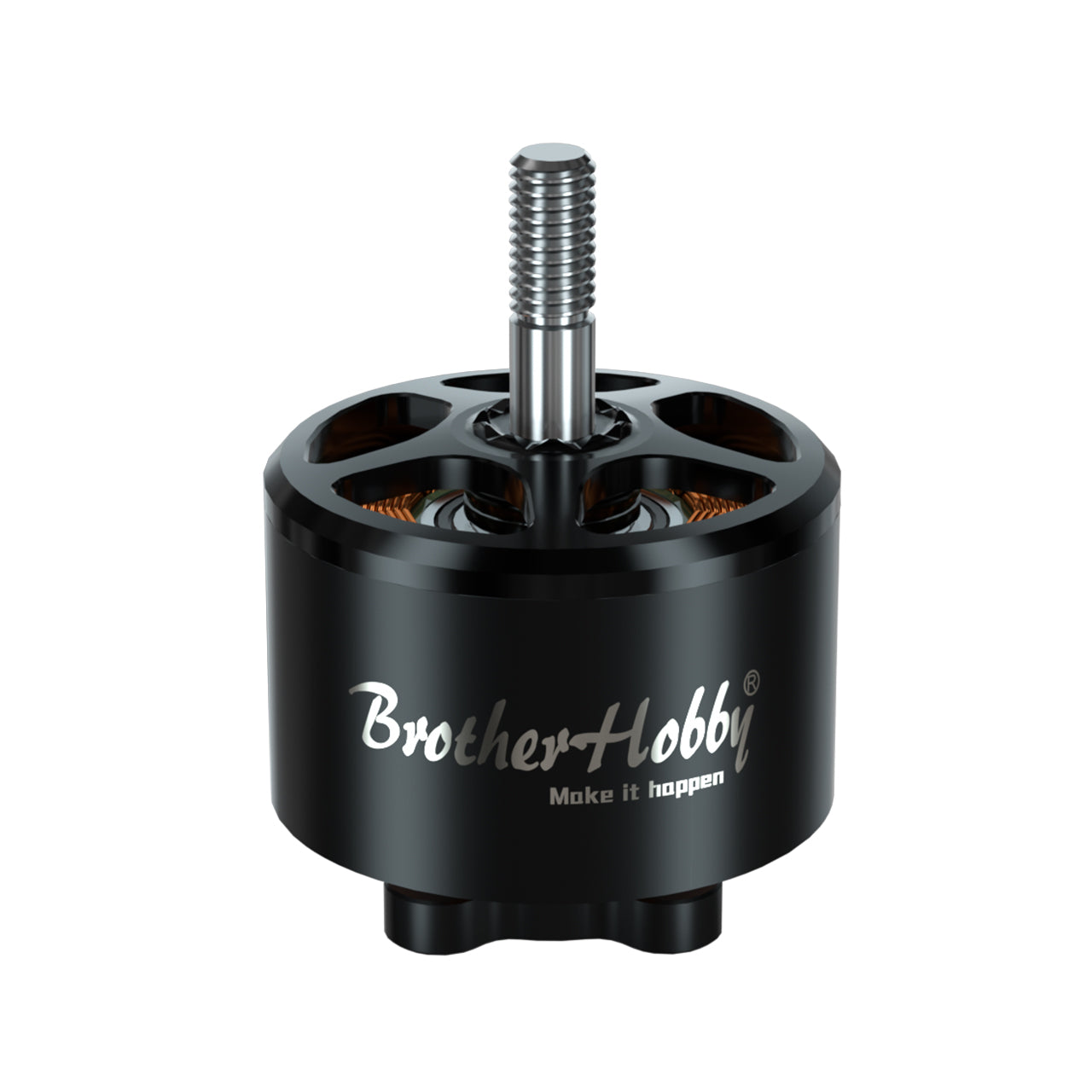 BrotherHobby SE 2816 810KV CW brushless motor with black housing, exposed copper windings, and threaded shaft