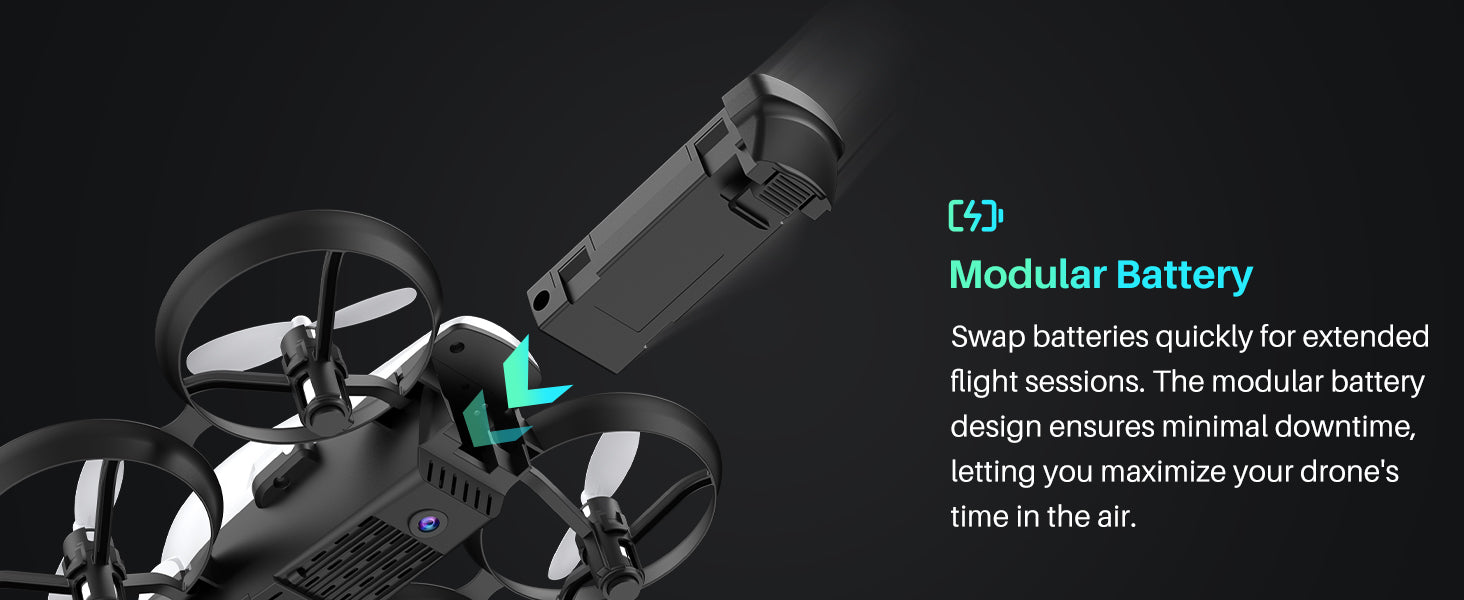 SIMREX X700 Drone, [4j modular battery swap batteries quickly for extended flight sessions .
