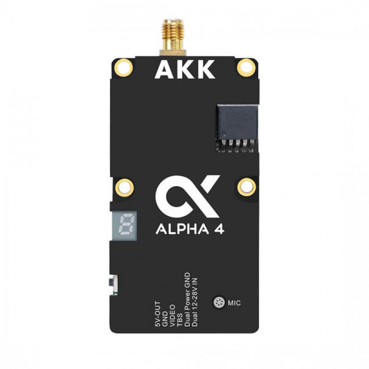 AKK Alpha 4 4W VTX - 5.8GHz 80CH 1w/2w/3w/4w, prise en charge commutable, transmetteur vidéo Audio intelligent FPV