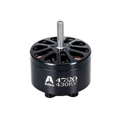 Flashhobby A4720 430KV Brushless Motor, Flashhobby A4720 430KV brushless outrunner motor with black housing, vented top, and long steel shaft