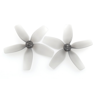 HQProp DT2.9X2.5X5 2.9in 5-blade propeller set, two gray props with hub detail