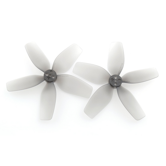 HQProp DT2.9X2.5X5 2.9in 5-blade propeller set, two gray props with hub detail