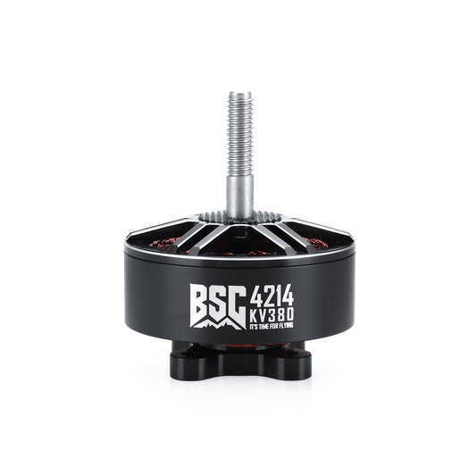 MAD BSC4214 380KV FPV Drone Motor, MAD BSC 4214 KV380 brushless FPV drone motor with black can body and threaded shaft
