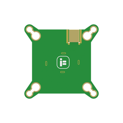 iFlight BLITZ Mini Force 5.8GHz 600mW FPV VTX, iFlight BLITZ Mini Force FPV VTX circuit board with iF logo, four mounting holes and top connector