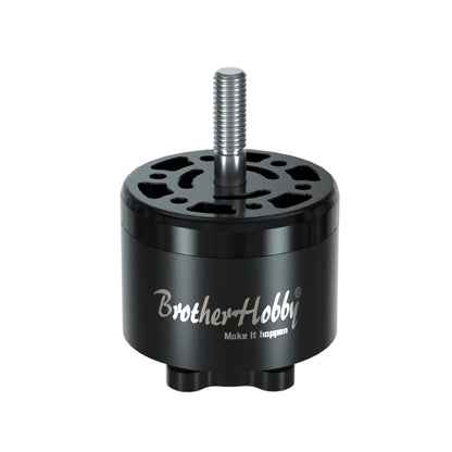 BrotherHobby Avenger 2816 V5 brushless motor with black housing, top mounting plate and threaded shaft