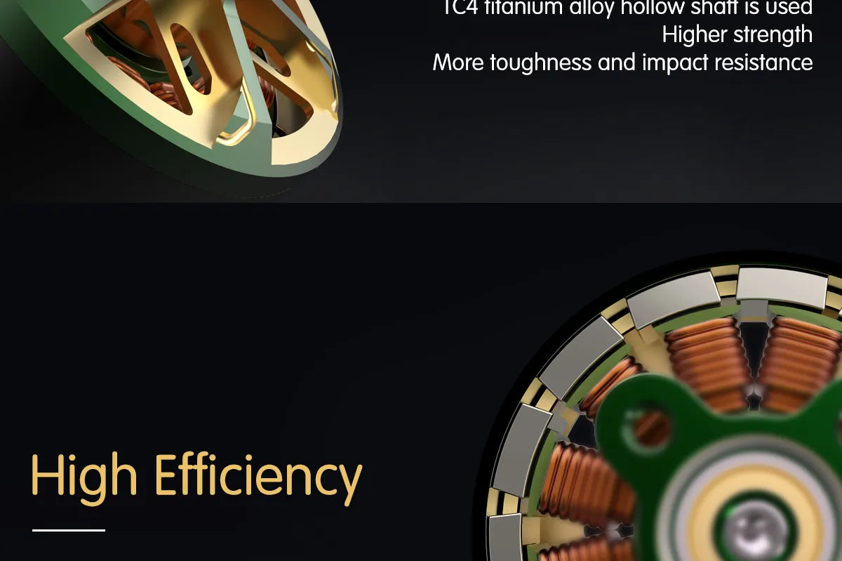 BrotherHobby LA 2005 Motor, 1C4 tltanium alIOy nolIOW sn