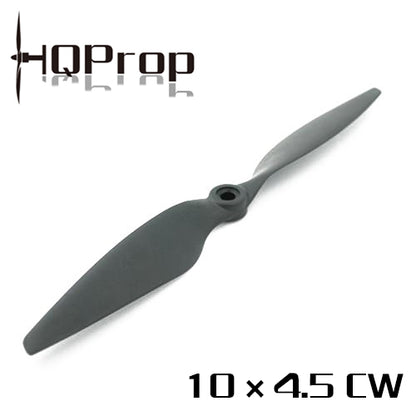 HQProp 10x4.5 CW 2-blade propeller graphic with HQProp logo and size marking