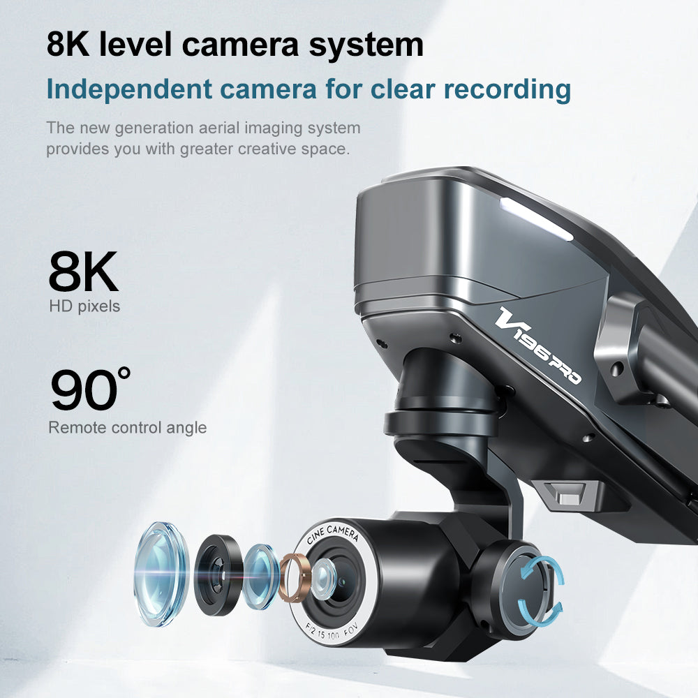 V196 Drone, Capture stunning 8K aerial footage with our drone's advanced camera.