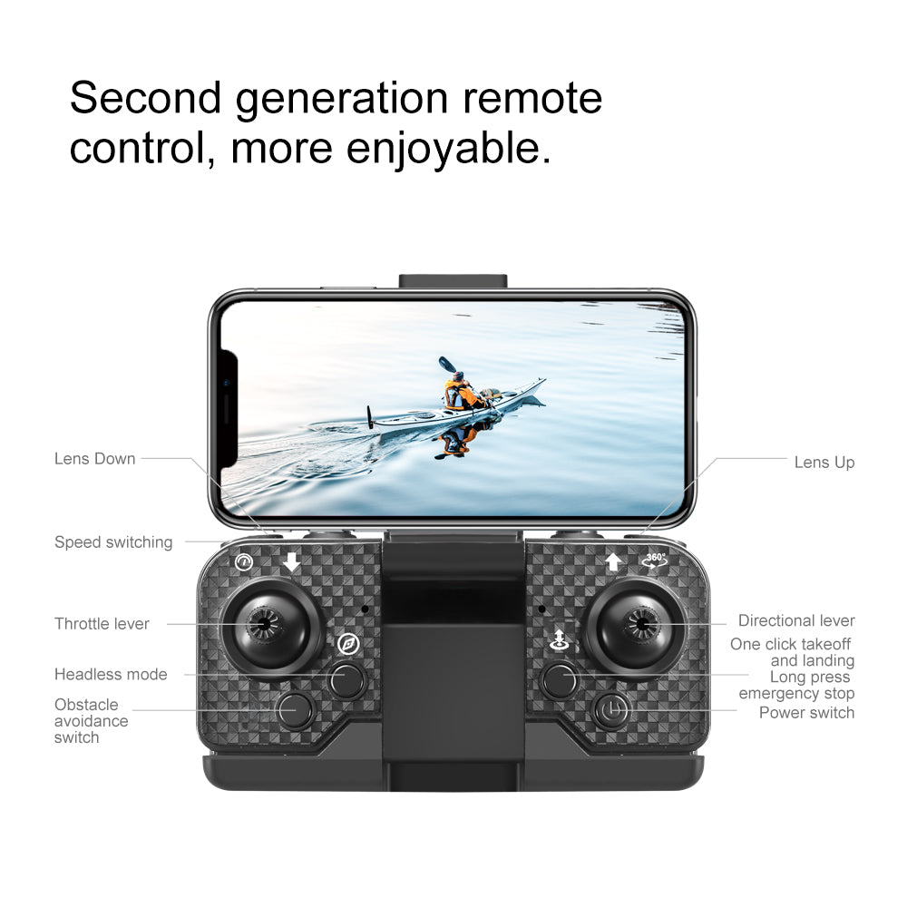 V196 Drone, Enhanced drone control features include speed switching, throttle, and more.