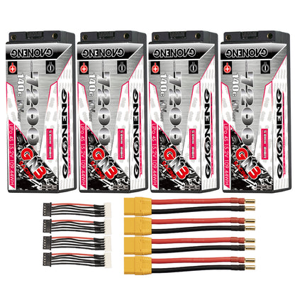 GAONENG GNB LiHV 4S 15.2V 7200mAh 140C 5mm Bullet Hard Case LiPo Battery (ROAR Approved)